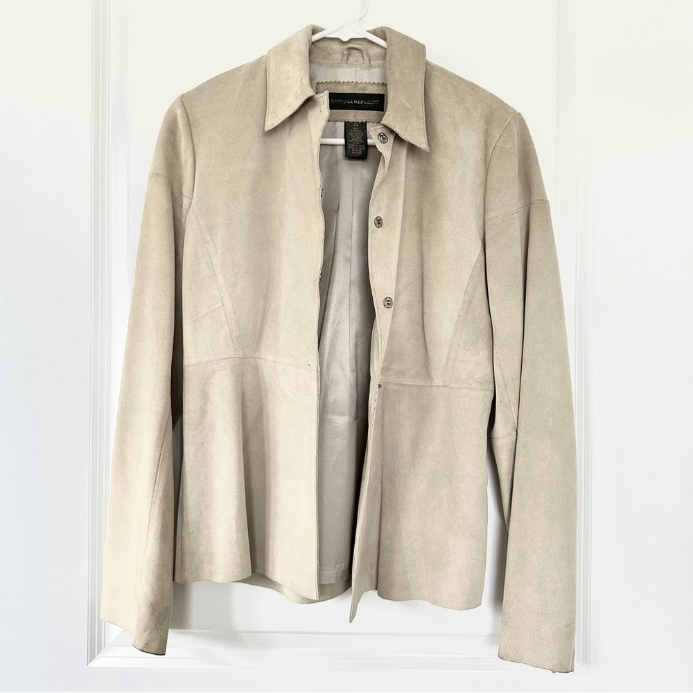 Vintage 2000’s Banana Republic 100% Leather Suede Jacket